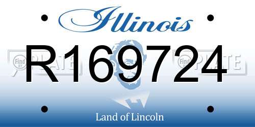 R169724 Illinois License Plate