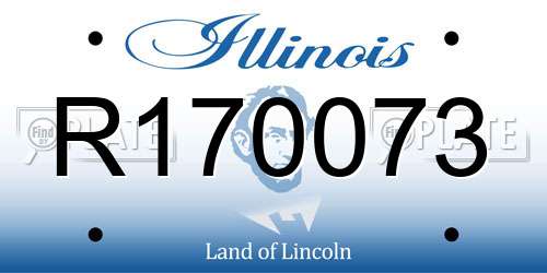 R170073 Illinois License Plate