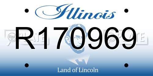 R170969 Illinois License Plate