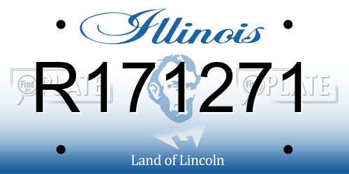 R171271 Illinois License Plate