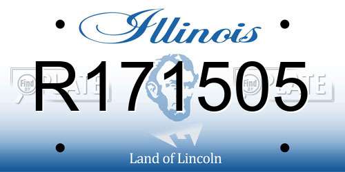 R171505 Illinois License Plate