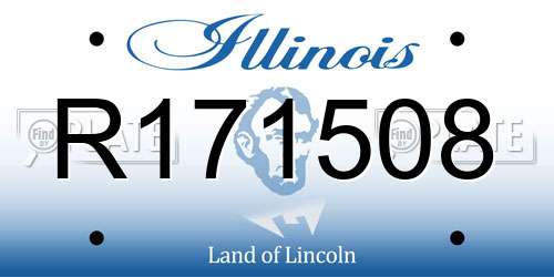 R171508 Illinois License Plate