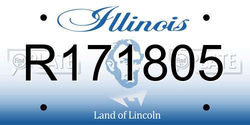 R171805 Illinois License Plate