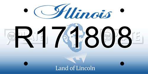 R171808 Illinois License Plate