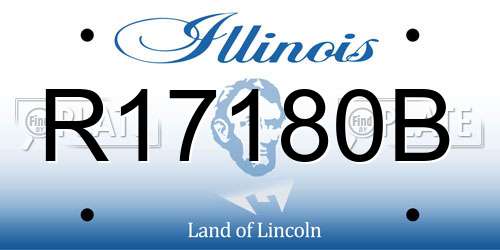 R17180B Illinois License Plate