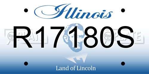 R17180S Illinois License Plate