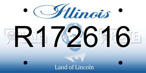 R172616 Illinois License Plate