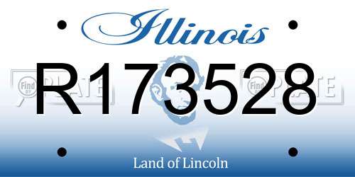 R173528 Illinois License Plate