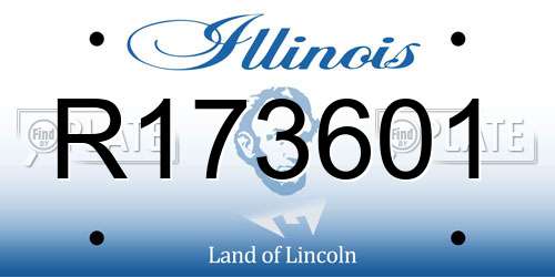 R173601 Illinois License Plate
