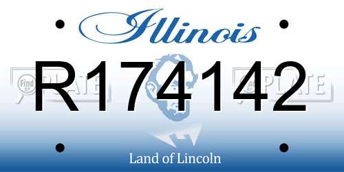 R174142 Illinois License Plate
