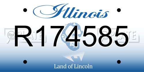 R174585 Illinois License Plate