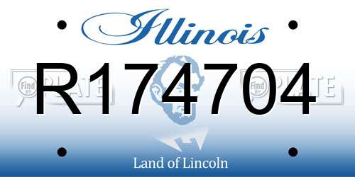 R174704 Illinois License Plate