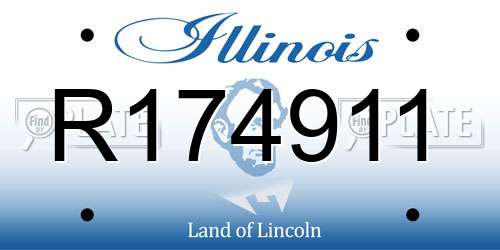 R174911 Illinois License Plate