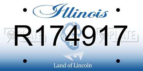 R174917 Illinois License Plate