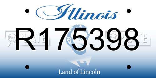 R175398 Illinois License Plate