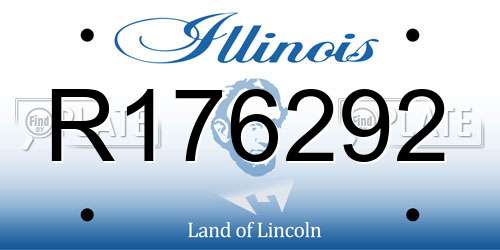 R176292 Illinois License Plate