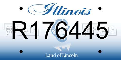 R176445 Illinois License Plate