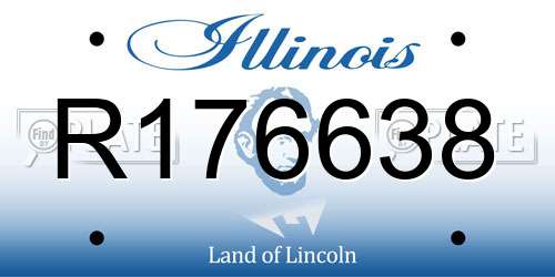 R176638 Illinois License Plate