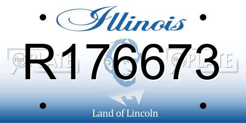 R176673 Illinois License Plate