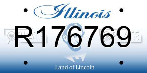 R176769 Illinois License Plate