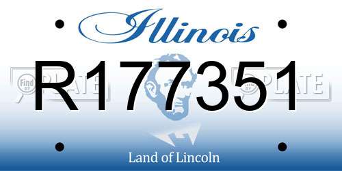 R177351 Illinois License Plate