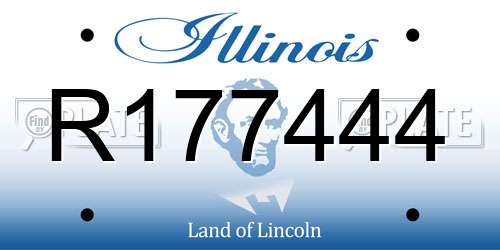 R177444 Illinois License Plate