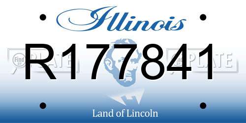 R177841 Illinois License Plate