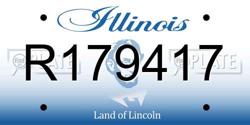 R179417 Illinois License Plate