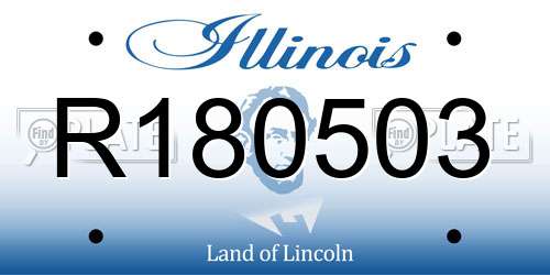 R180503 Illinois License Plate