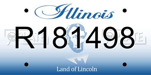 R181498 Illinois License Plate