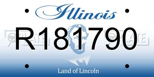 R181790 Illinois License Plate