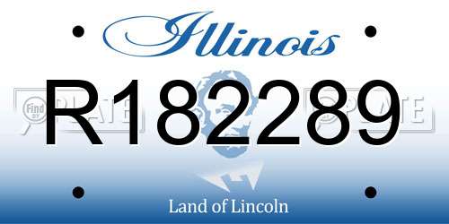 R182289 Illinois License Plate