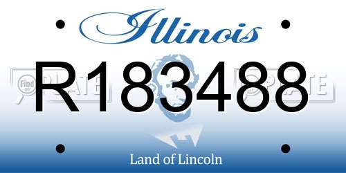 R183488 Illinois License Plate