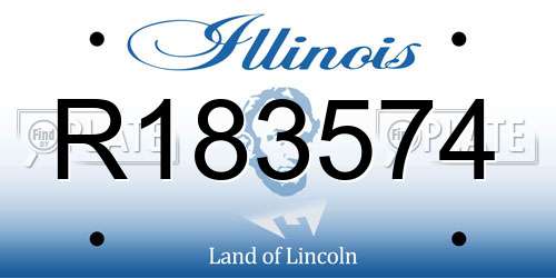 R183574 Illinois License Plate