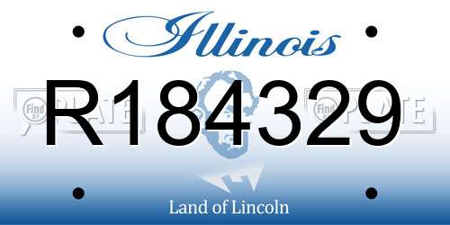 R184329 Illinois License Plate