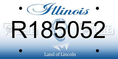 R185052 Illinois License Plate