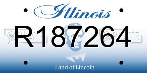 R187264 Illinois License Plate