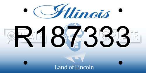 R187333 Illinois License Plate