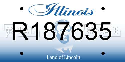 R187635 Illinois License Plate