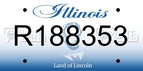 R188353 Illinois License Plate