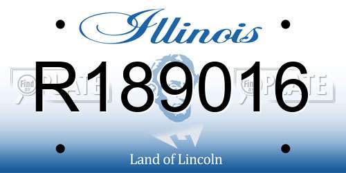 R189016 Illinois License Plate