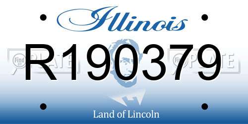 R190379 Illinois License Plate