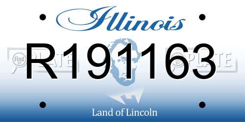 R191163 Illinois License Plate