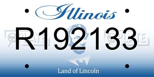 R192133 Illinois License Plate