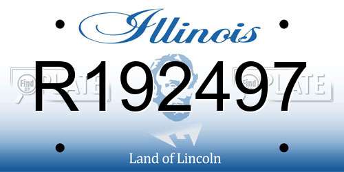 R192497 Illinois License Plate