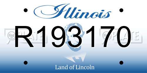 R193170 Illinois License Plate