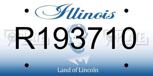 R193710 Illinois License Plate