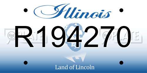 R194270 Illinois License Plate