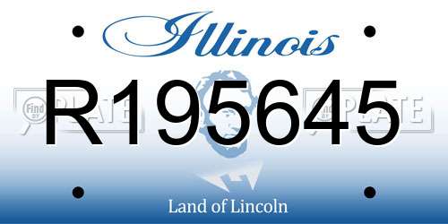 R195645 Illinois License Plate