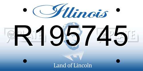 R195745 Illinois License Plate